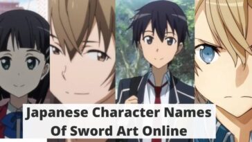 Japanese Character Names Of Sword Art Online