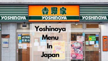 Yoshinoya -Menü Japan