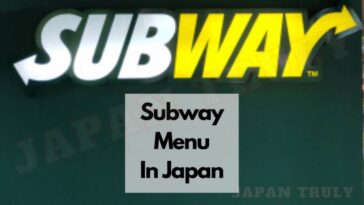subway in japan menu