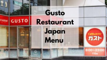 Gusto restaurant japan menu