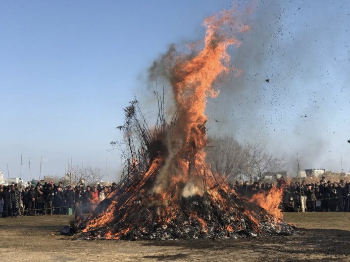 Dondo Yoki in January in Japan