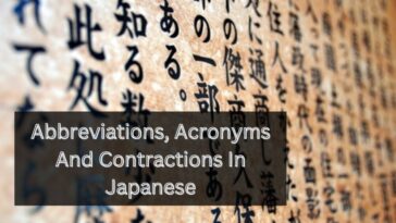 Abbreviations, Acronyms And Contractions In Japanese