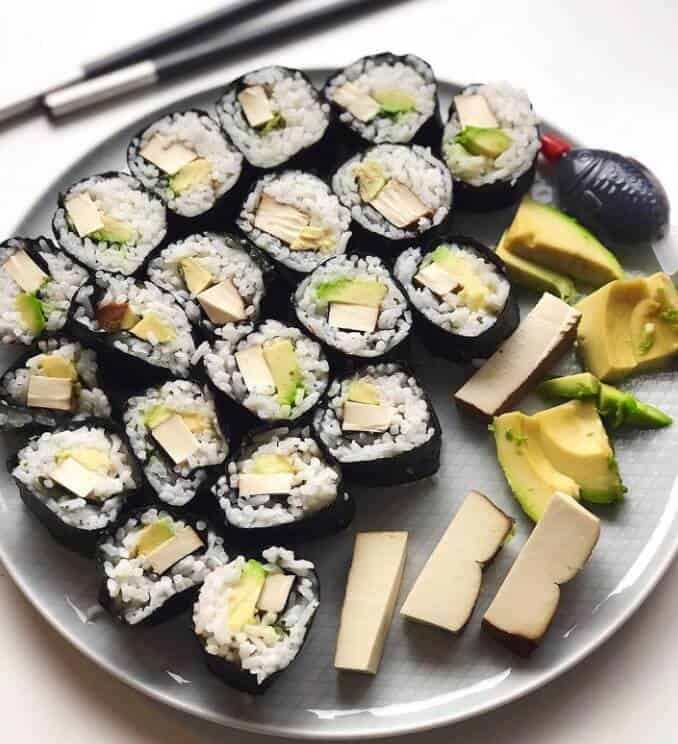 Sushi de aguacate en Japón