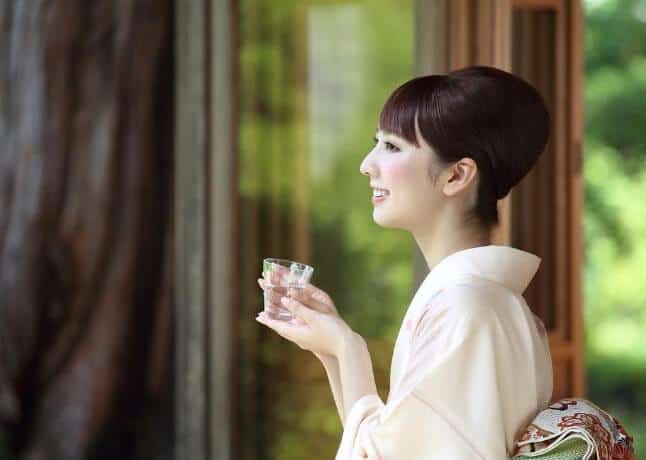 Girl Drinking Alcohol in Japan