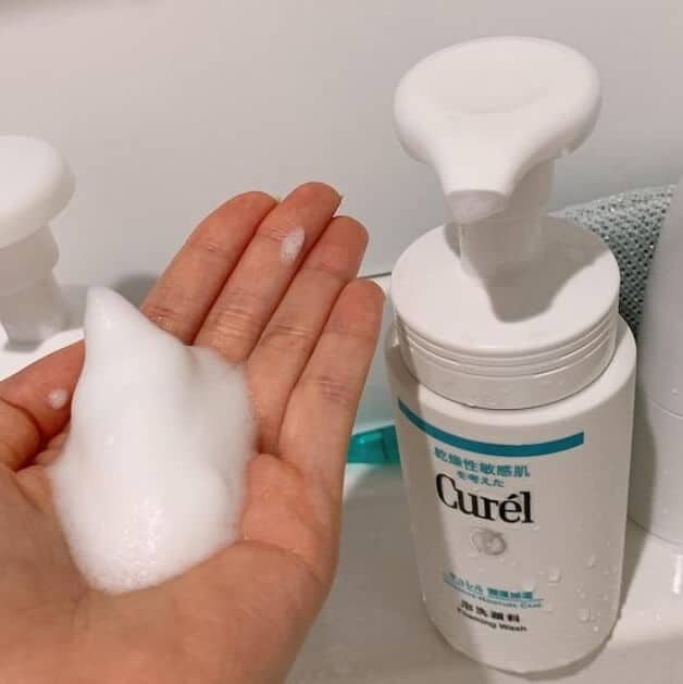 curel foaming facial wash