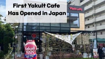 日本养乐多咖啡厅，第 1 家设有美容院的养乐多咖啡厅，咖啡厅和美容院合二为一的商店