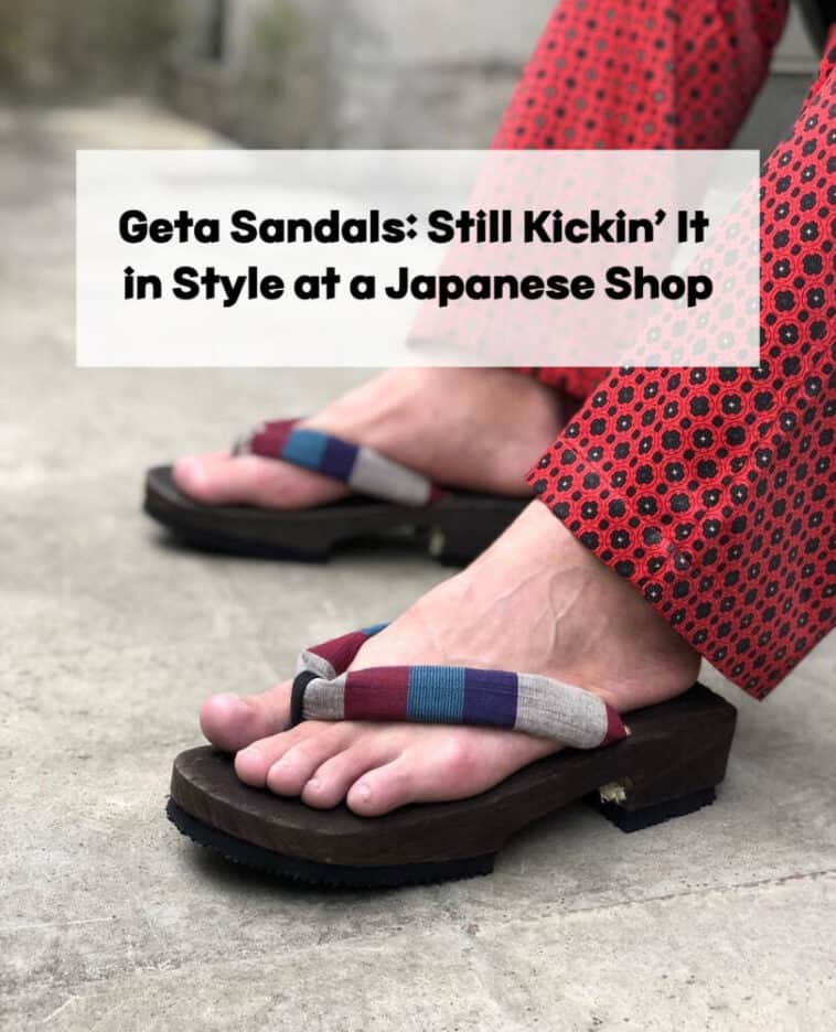 日本のお店で見つけた下駄、100年前の下駄、伝統の下駄、履ける下駄、日本の下駄