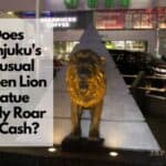 ¿Ruge de verdad la inusual estatua del león dorado de Shinjuku?